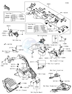 Z1000SX ZX1000WHF XX (EU ME A(FRICA) drawing Chassis Electrical Equipment