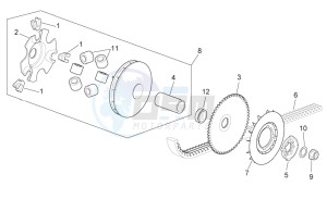 Scarabeo 50 4t 4v e2 drawing Variator