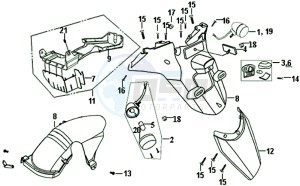 CROX 50 (AE05W6-NL) (L5-M1) drawing FENDER TIP - FENDER MUDFLAP - INDICATORS