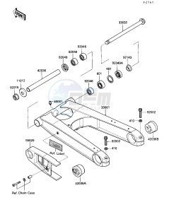 ZX 1000 B [NINJA ZX-10] (B3) [NINJA ZX-10] drawing SWINGARM