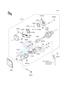 KAF 400 B [MULE 600] (B6F-B9F) B9F drawing STARTER MOTOR