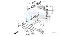 TRX420FEA Europe Direct - (ED / 2ED 4WD) drawing FRONT ARM (4WD)