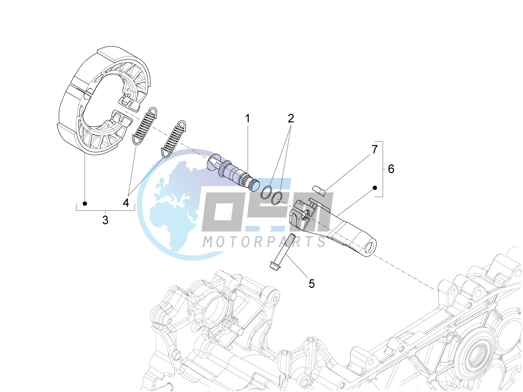 Rear brake - Brake jaw