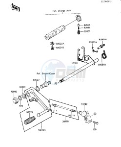 ZX 550 A [GPZ] (A1-A3) [GPZ] drawing GEAR.CHANGE MECHANISM