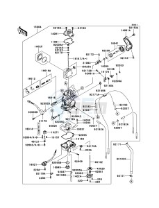 KX250F KX250W9F EU drawing Carburetor