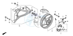 SH150S 125 drawing REAR WHEEL/SWINGARM