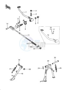 KZ 650 B (B1-B3) drawing STANDS_BRAKE PEDAL