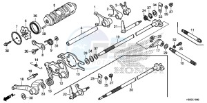 TRX250TMH Europe Direct - (ED) drawing GEARSHIFT DRUM