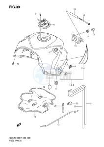 GSX-R1000 (E2) drawing FUEL TANK (MODEL K7)