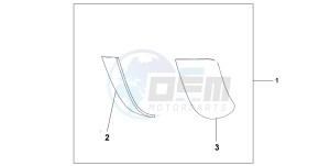 ST1300A drawing PANNIER SCUFF PAD SET