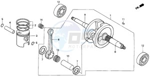 SH75 drawing CRANKSHAFT/PISTON