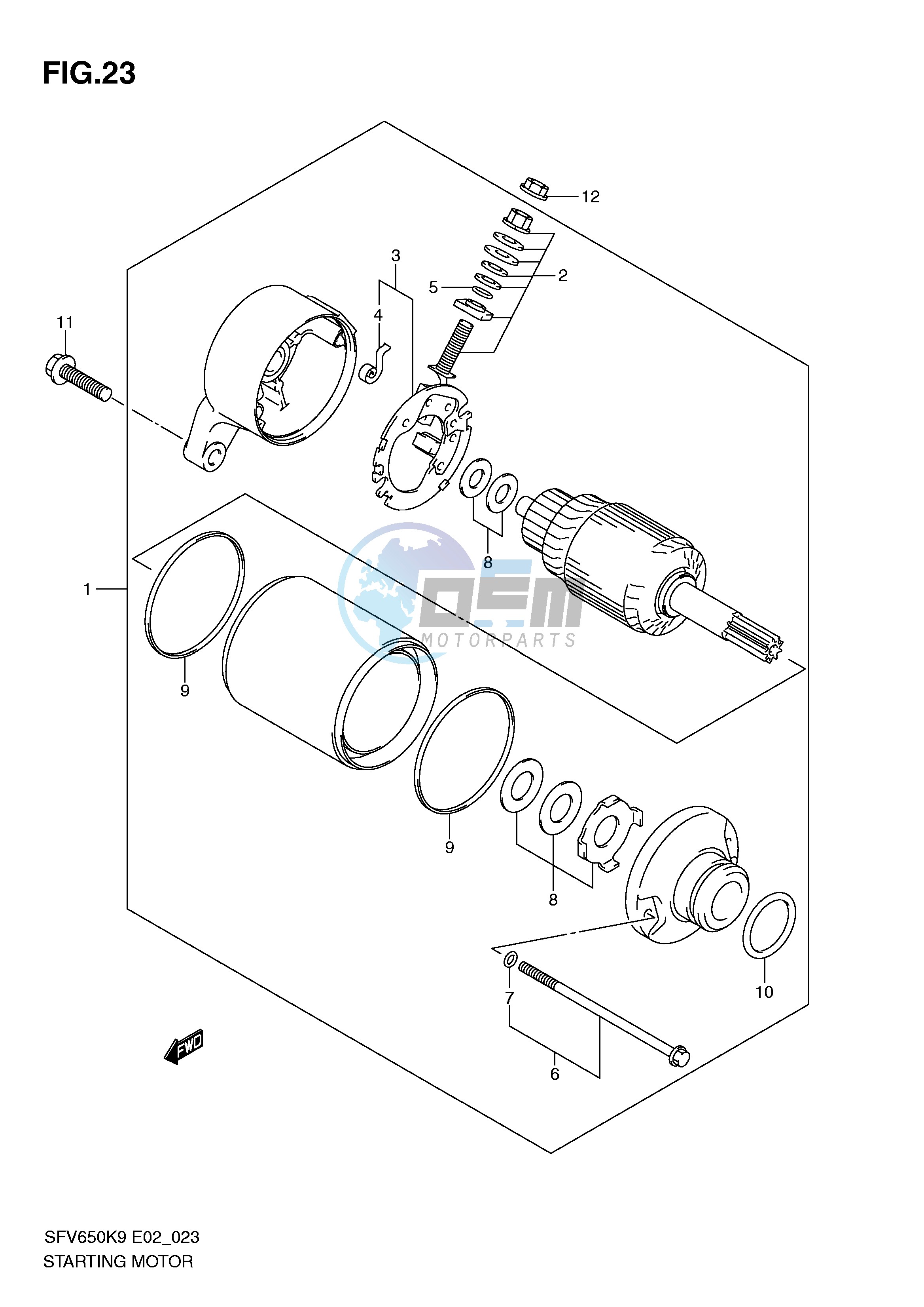 STARTING MOTOR (SFV650K9 UK9)