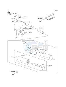 KX 80 W [KX80] (W1-W3) [KX80] drawing MUFFLER-- S- -