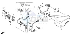 VT750C drawing SIDE COVER