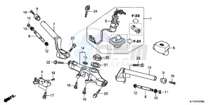 CBR125RD CBR125R E drawing HANDLE PIPE/TOP BRIDGE