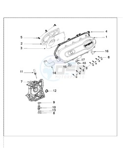 VIVA 3 L 50 4T A SIXTIES drawing CRANKCASE COVER