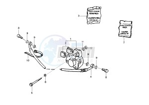 Liberty 125-150 drawing Front brake caliper