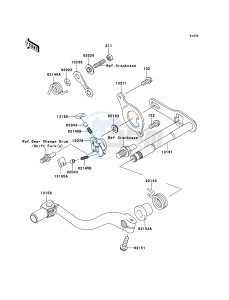 KX250 KX250-R1 EU drawing Gear Change Mechanism