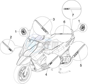 X7 125 ie Euro 3 drawing Plates - Emblems