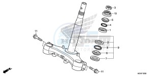 SH125AE SH125A UK - (E) drawing STEERING STEM