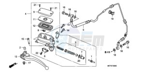 CB1300SA9 France - (F / ABS BCT CMF MME TWO) drawing CLUTCH MASTER CYLINDER