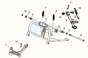 FIDDLE II 125S drawing CENTRAL STAND -SIDE STAND- KICKSTARTER PEDAL