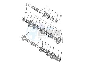 XV VIRAGO 125 drawing TRANSMISSION