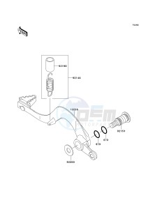 KX 450 D [KX450F] (D6F) D6F drawing BRAKE PEDAL