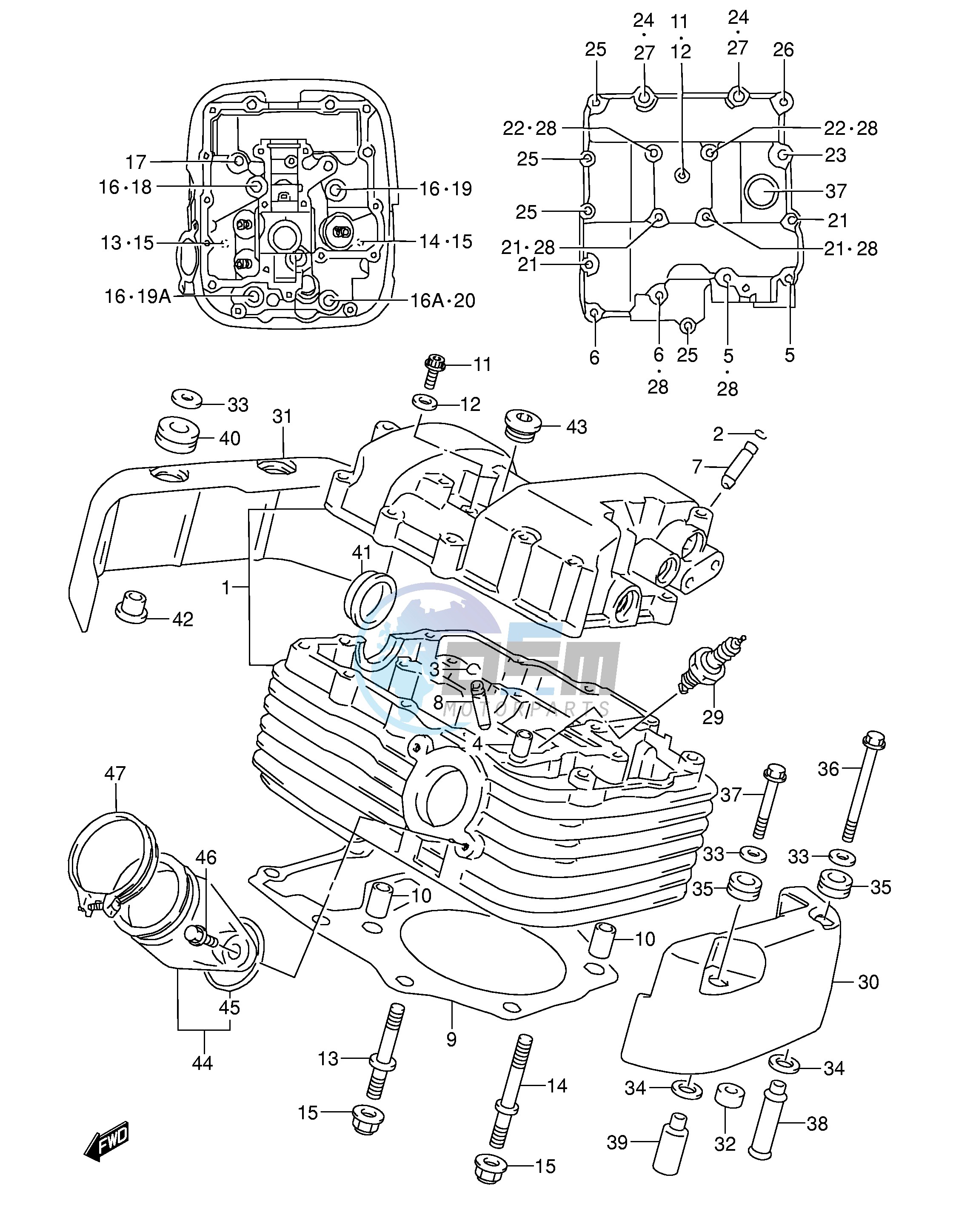 CYLINDER HEAD (REAR)(MODEL K1 K2 K3 K4)