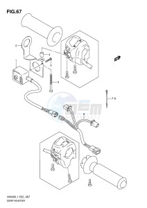 AN400 (E2) Burgman drawing GRIP HEATER (AN400ZAL1 E19)