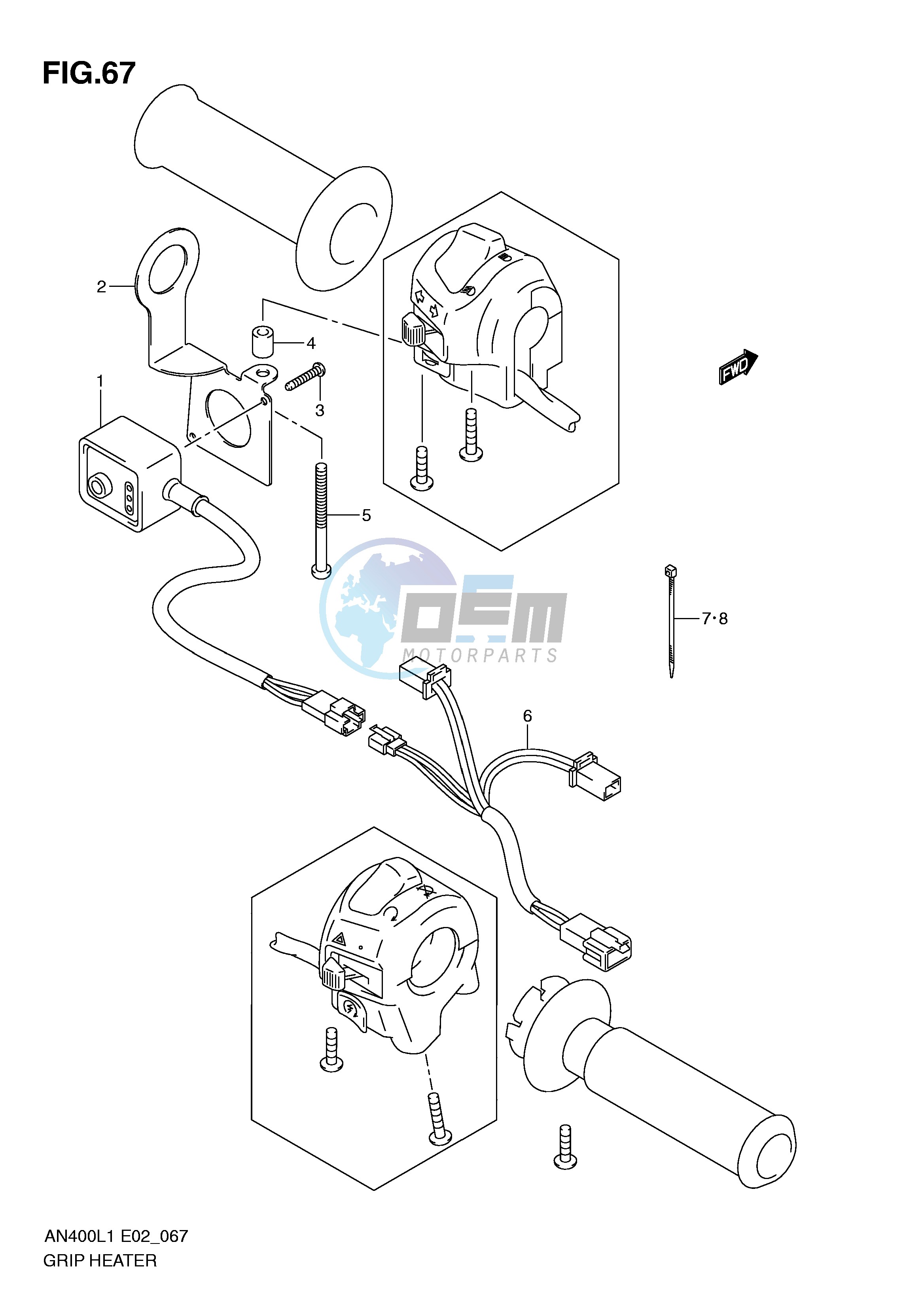 GRIP HEATER (AN400ZAL1 E19)