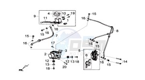 GTS 125I ABS drawing BRAKE CALIPER FOR / BRAKE LEVER CPL