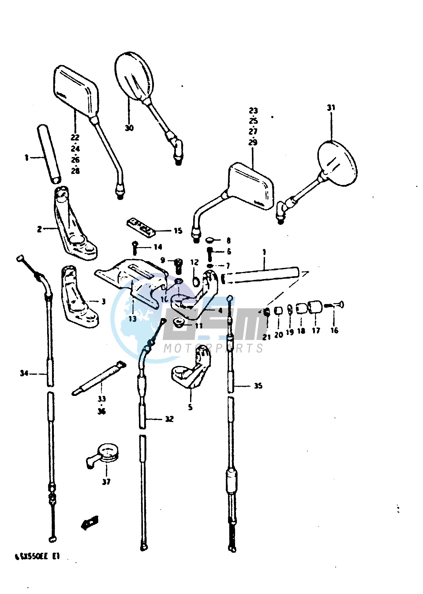 HANDLEBAR (GSX550ED EE)