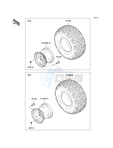 KAF 400 B [MULE 600] (B6F-B9F) B9F drawing WHEELS_TIRES