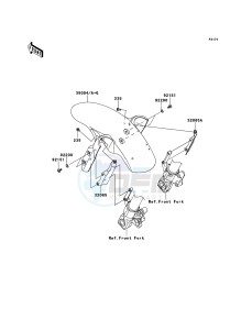 VERSYS KLE650A8F GB XX (EU ME A(FRICA) drawing Front Fender(s)