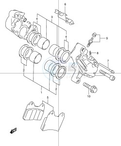 GSX1200 (E4) drawing FRONT CALIPER