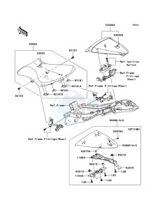 NINJA_ZX-6R ZX600P8F FR GB XX (EU ME A(FRICA) drawing Seat