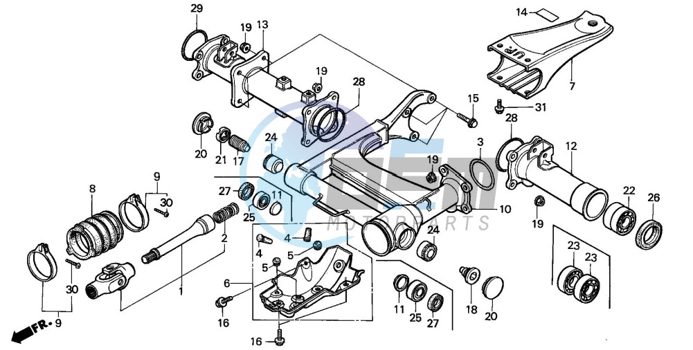 REAR SWINGARM/ PROPELLER SHAFT