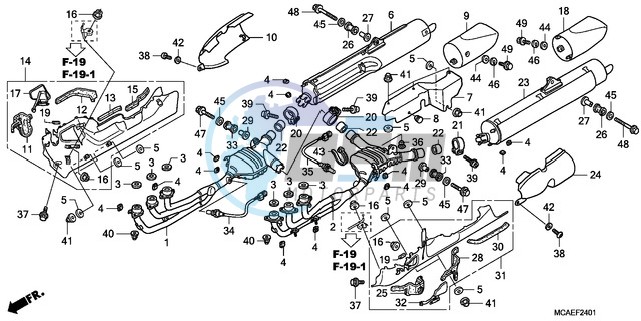 EXHAUST MUFFLER (EXCEPT G L1800-BR)