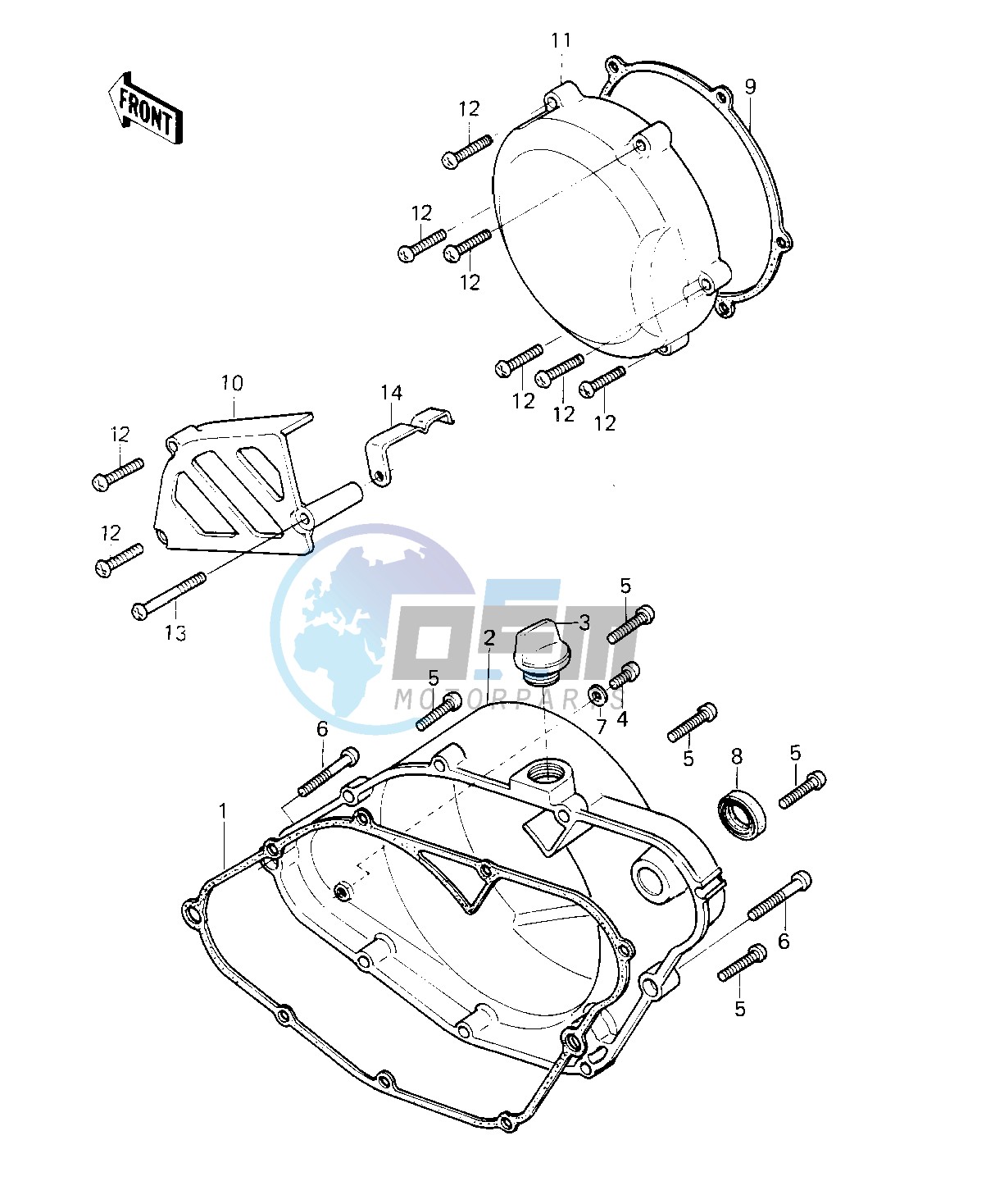 ENGINE COVERS -- 81KDX250-B1- -