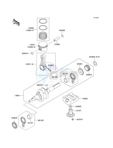 KAF 300 B [MULE 500] (B1-B2) [MULE 500] drawing CRANKSHAFT_PISTON-- S- -