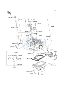 KX 250 N [KX250F] (N1) [KX250F] drawing CYLINDER HEAD