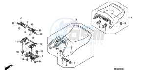 ST1300A9 UK - (E / ABS MKH MME) drawing SEAT