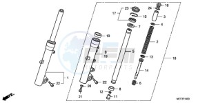 FJS400D9 SI - (SI) drawing FRONT FORK