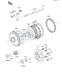 KX 250 D [KX250] (D2) [KX250] drawing CLUTCH