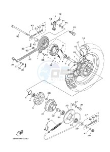 TT-R110E (B516 B517 B518 B518) drawing REAR WHEEL