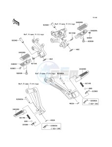 ZX 1200 B [NINJA ZX-12R] (B1-B4) [NINJA ZX-12R] drawing FOOTRESTS