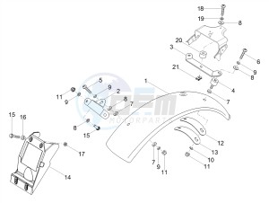 V7 III Anniversario 750 e4 (EMEA) drawing Rear mudguard