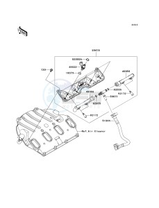 ZX 1000 E [NINJA ZX-10R] (E8F-E9FA) 0E9FA drawing TOP FEED INJECTER