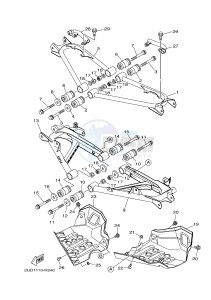 YFM700FWAD YFM70GPXJ GRIZZLY 700 EPS (B1A9) drawing REAR ARM